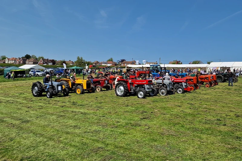 Tractor lineup on Heathfield Showground